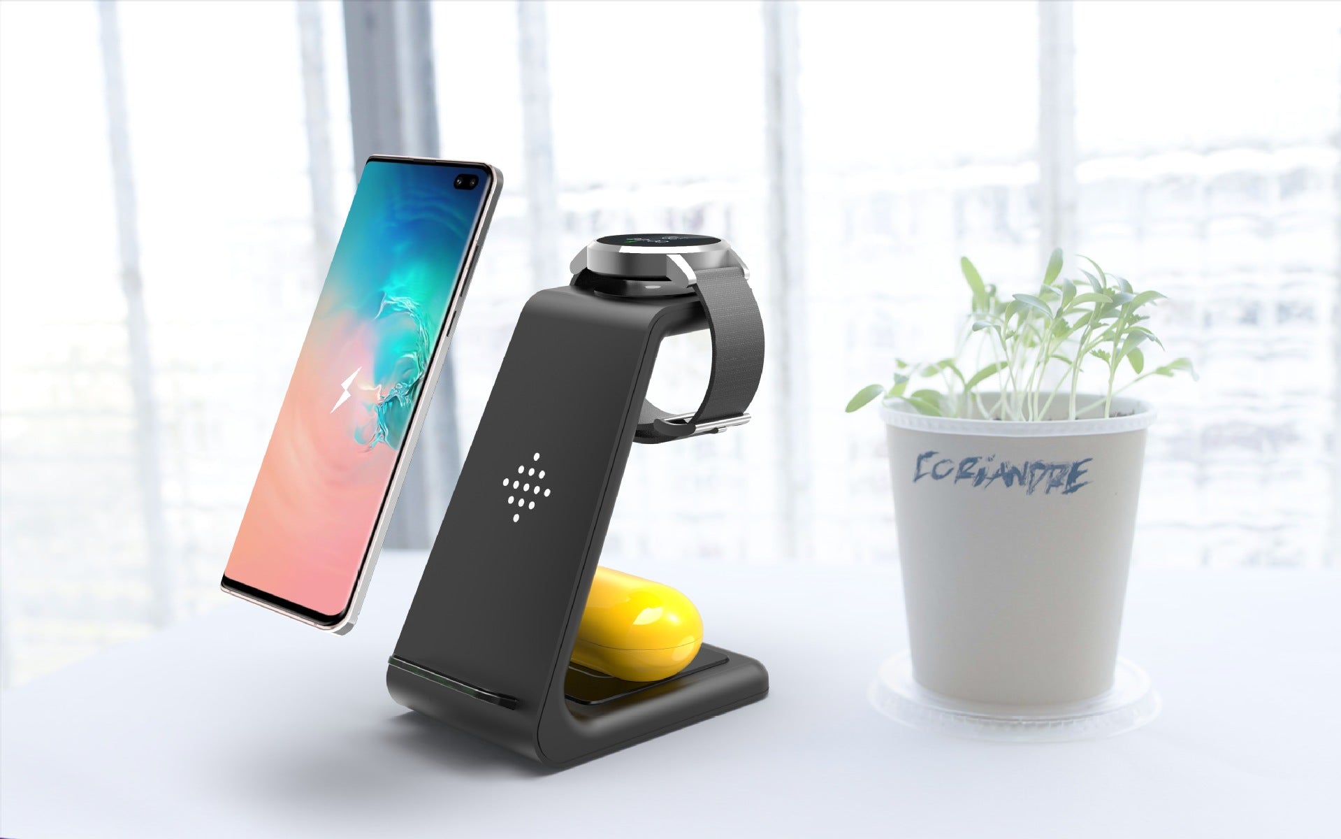 3-in-1 Wireless Fast Charging Station for phone, smartwatch & AirPods
