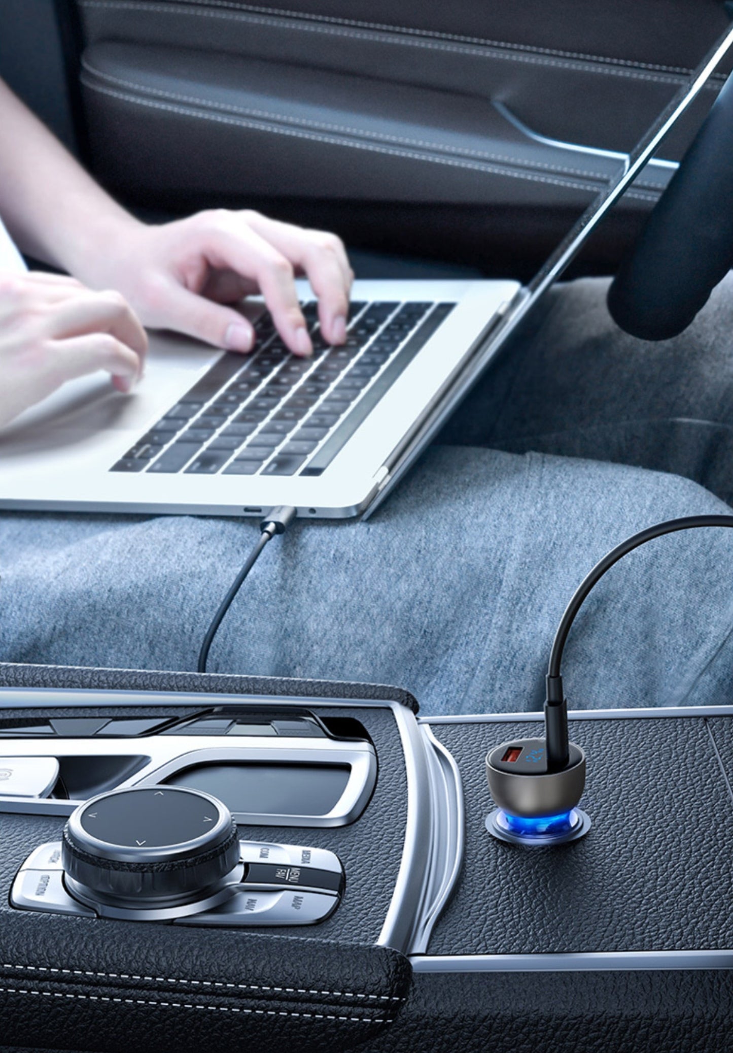 65W Fast charge car charger (USB+Type C)