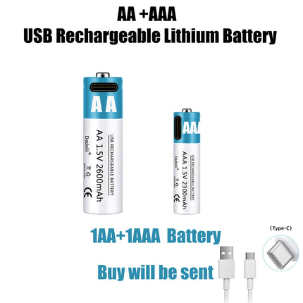 Rechargeable 1.5V AA Li-Ion Battery