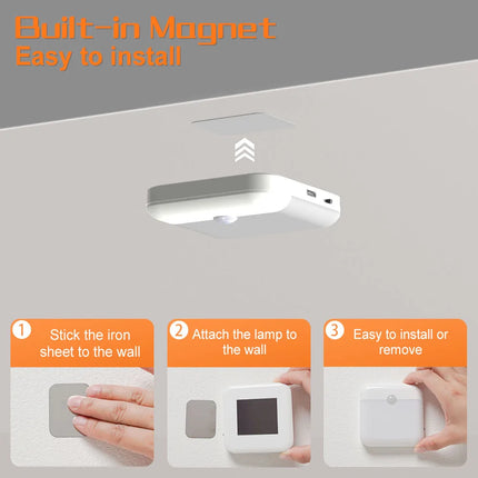 Motion Sensor LED Night Light with USB-C Charging