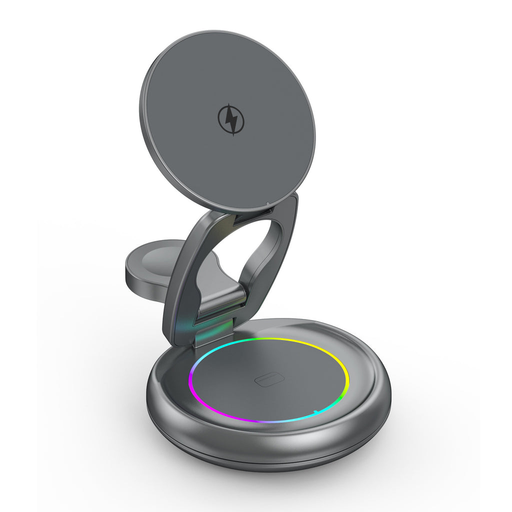 3 In 1 Metal Wireless Rotatable Charger.