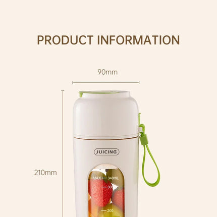 Portable USB Rechargeable Blender: Perfect for Smoothies on the Go