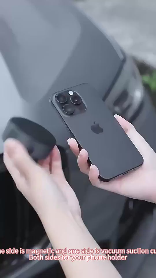 Intelligent Double-Sided Magnetic Car Phone Mount (Powerful magnets + smart vacuum suction)